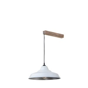 Lampada a sospensione in metallo colore bianco D37x15h
