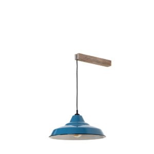 Lampada a sospensione in metallo colore blù D37X15h