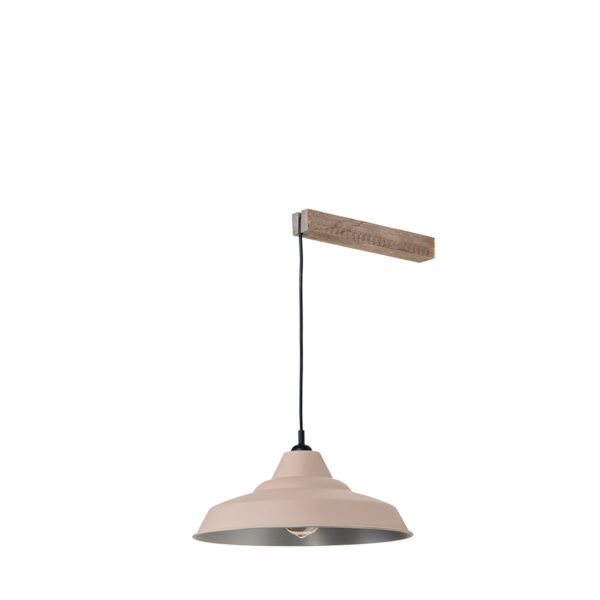 Lampada a sospensione in metallo colore beige D37X15h