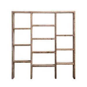 Libreria assi grezze 13 scomparti 200X24X215h