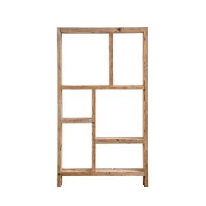 Scaffale assi grezze 6 scomparti 110x24x190h
