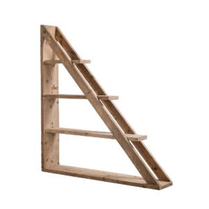 Libreria inclinata assi grezze 185x34x205h - immagine 2