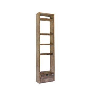 Scaffale assi grezze 5 ripiani con cassetto 65x29x260h - immagine 2