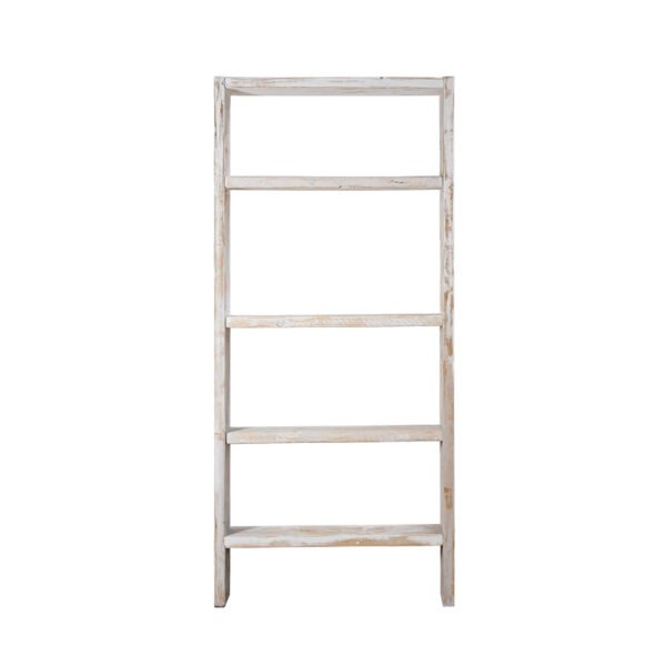 Scaffale assi grezze bianco sfumato 100x23x220h