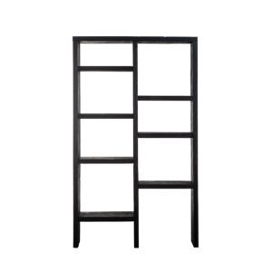Scaffale assi grezze nero 120x24x200h