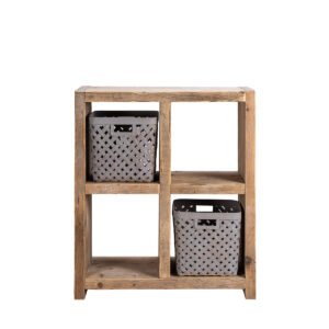 Mobile assi grezze 4 scomparti con cesti 80x37x90h