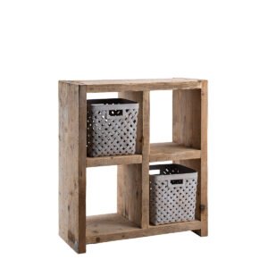 Mobile assi grezze 4 scomparti con cesti 80x37x90h - immagine 2