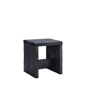 Cubo assi grezze nero 43x43x43h