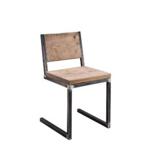 Sedia assi grezze struttura in ferro 45x44x81h - immagine 2