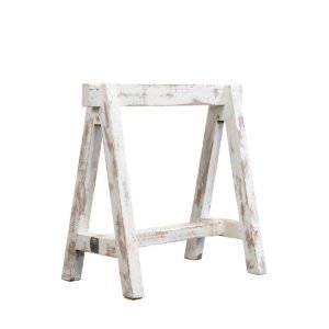 Cavalletto assi grezze bianco sfumato 75x39x70h