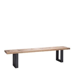 Panca assi grezze Mix gamba in ferro nero 200x38x45h - Image 2