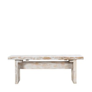 Panca assi grezze bianco sfumato 120x36x43h