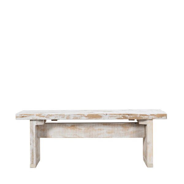 Panca assi grezze bianco sfumato 120x36x43h