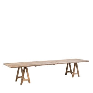 Tavolo assi grezze su cavalletti 400x95x75h - immagine 2
