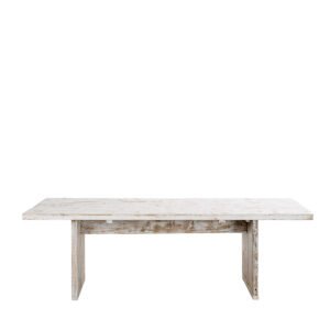 Tavolo assi grezze bianco sfumato 230x100x75h