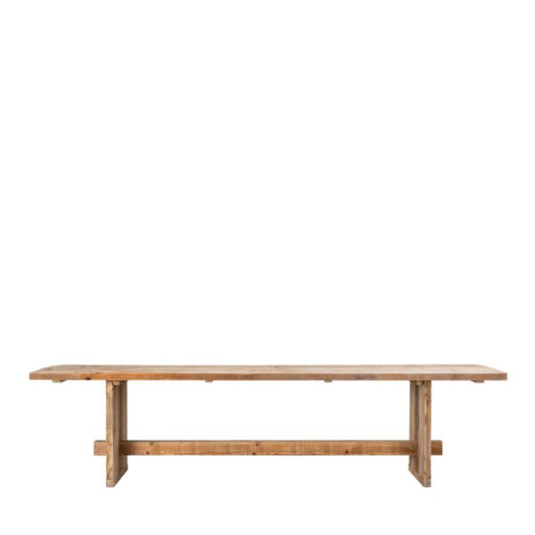 Tavolo assi grezze con trave sotto 300x95x75h