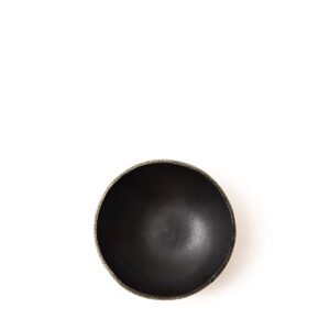 Ciotola sbeccata in gres nero D20x7h - immagine 2