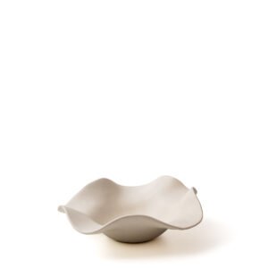 Piatto in gres panna anemone D23x6h