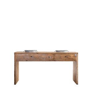 Bancone bar in assi grezze 190x50x100h