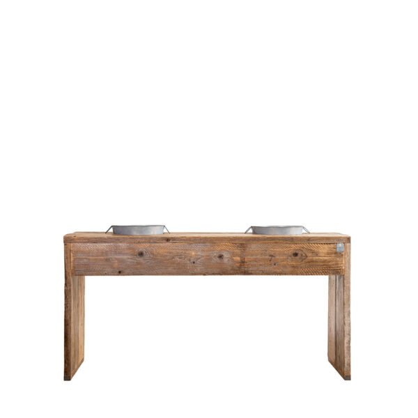 Bancone bar in assi grezze 190x50x100h