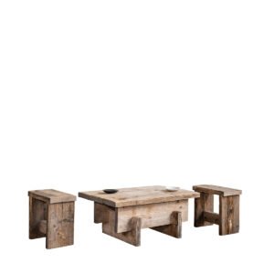 Tavolino in assi grezze 95x65x44H - Image 2