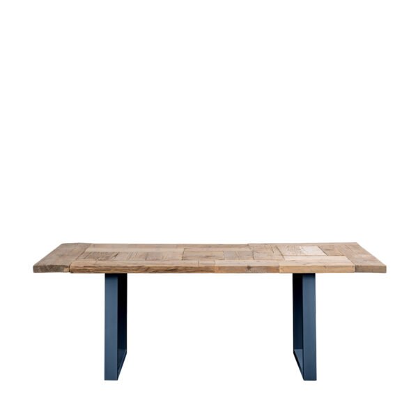 Tavolo assi grezze Mix cavalletti in ferro antracite 210x100x75h