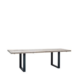Tavolo assi grezze con cavalletti in ferro 200x90x75h - Image 2