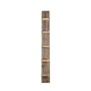 Libreria in assi grezze a 5 ripriani 24x25x210H