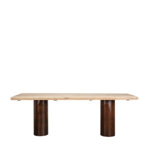 Tavolo in assi grezze con gambe in stile industriale 220x80x75