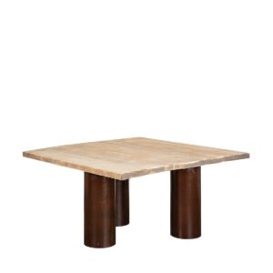 Tavolo Maxi quadrato in assi grezze con gambe in stile industriale 145x145x75H - Image 2