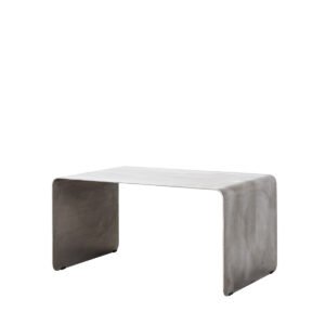 Tavolino moderno in metallo piegato 45x74x36H